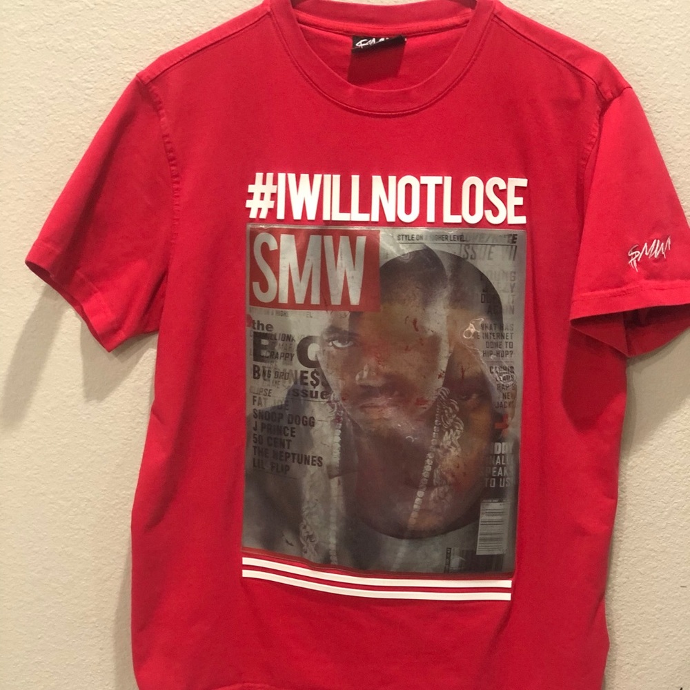 SMW . New York Red shirt . Nas, jay z face cover